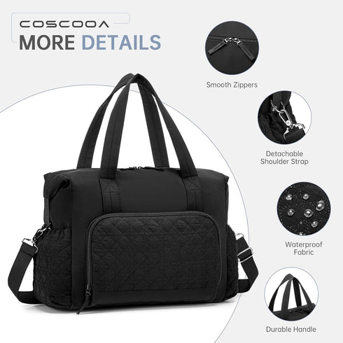 COSCOOA Diaper Bag Tote, Hospital Bag for Labor Delivery,Baby Diaper Bag Large Travel Diaper Tote Caddy for Mom Bag