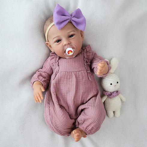 18 Inch 3+ SCOM Realistic Reborn Baby Dolls - Real Life Baby Girl, Lifelike Baby with Anatomically Correct, Newborn