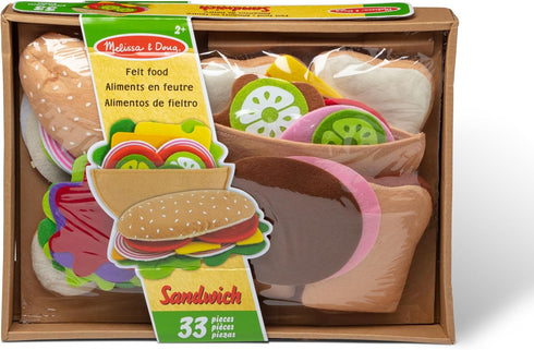 Set (33 1 Count Melissa & Doug Felt Food Sandwich Play Food pcs), Orange