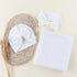 Set OMUKY Newborn Receiving Blanket Bow Headband and Beanie Baby Swaddle Receiving Blankets Baby Boy Girls Nursery