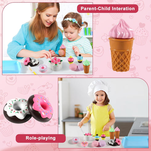 Play Food Sets for Kids Kitchen - Toy Food for Pretend Play, Educational Gift for Toddlers