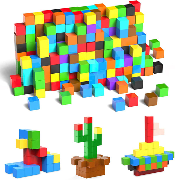 SmartYeen 100PCS Magnetic Blocks,Magnetic Building Blocks for Toddlers Sensory & STEM Montessori Toys,Ideal