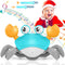 Crawling Crab Baby Toy - Light-Up Walking Dancing Moving Crab with Music & Obstacle Avoidance, Tummy Time Gifts for