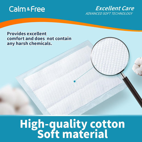 Calm&Free 18x 24(100 Count) Baby Disposable Changing Pads, Underpads Portable Diaper Changing Pads