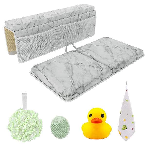 Sleepah Bath Kneeler and Elbow Kneeling Rest Pad Set for Baby Bathing