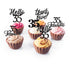 24 PCS 35th Birthday Cupcake Toppers, Hello 35 Cake Topper Thirty Five & Fabulous Cupcake Picks Decorations