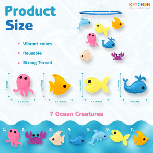 KatchOn, Baby Crib Mobile for Boys and Girls | Ocean Nursery Theme Mobile for Crib | Ocean Theme Decor | Brithday, Baby