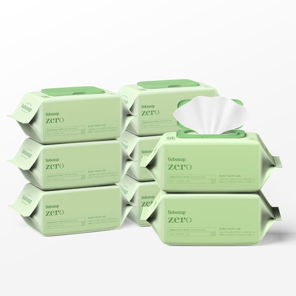 BEBESUP- Koreas #1 Zero Harsh Chemicals Baby Wipes- Water Based Hypoallergenic Unscented