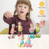 Set 7 3 Giant bean Wooden Family Dolls of for Dollhouse, Dollhouse People Miniature Dollhouse Accessories Toy for Boys