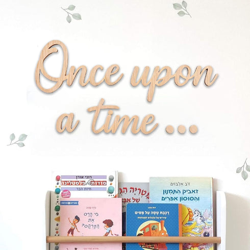 Yeecuem Once Upon a Time Wooden Sign Nursery Wall Decor for Reading Corner Kids Room Bookshelf Home Decor Birthday DIY