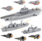 Model Military Naval Ship Aircraft Carrier Toy Play Set with Small Scale