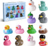 12 Rubber Ducks, Toddler Bath Toys, No-Hole Bathtub Toys for Baby Pool