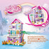 Set 573 6+ Seaside Villa Building Pieces Toys for Girls Building Blocks House Beach Villa Construction Bricks Holiday