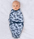 The Peanutshell Baby Swaddle Blankets - Set of 3, Soft Cotton Sleep Sack for Newborns, Blue Dinosaur