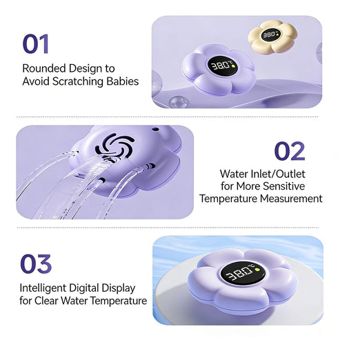 Generic Floating Bath Thermometers Cartoon Flower Water Meter Digital Water Pool