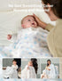 Momcozy 47"x47", Muslin Swaddle Blankets, Breathable and Skin-Friendly Receiving Blankets, Best Wishes Swaddle Blanket