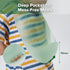 haakaa Lightweight Silicone Pocket Bib Ultra-Light & Foldable Travel Silicone Baby Bibs with Deep Food Catcher Pocket