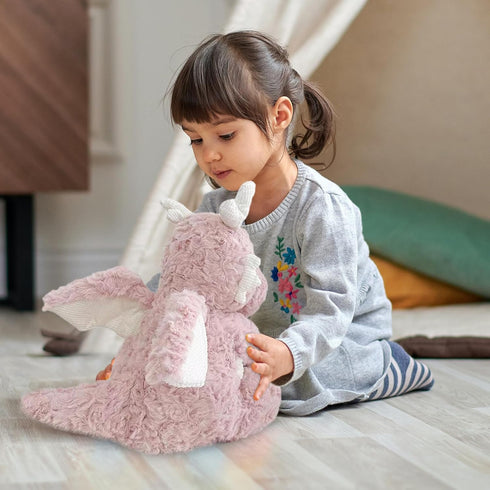 Little Flying Dragon, Cute Stuffed Animal Plush Toy, Adorable Soft Dragons Gift for Kids (Pink, 7.87in)