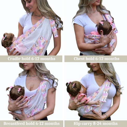 JOYFUL.BABY&CO 25-60 lbs Baby to Toddler Sling Carrier, Toddler Carrier Baby Travel Essential, Adjustable Mesh Sling