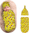 Nanyizly Yellow Rubber Cute Duck Newborns Beanie Swaddle Blanket Set Baby Receiving Blankets