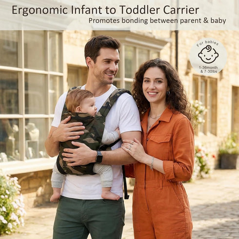 (7-30lbs)-Military Baby Carrier for Dad Stylish Infant Holder Carriers Newborn to Toddler, Men Baby Carrier