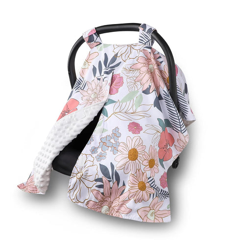 Car Seat Cover Baby, Infant Car Seat Canopy Covers for Newborn Girls Boys,Stretchy Nursing Pillow Cover Removable
