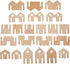 Little Happy Architect - Set of 22 Wooden Blocks for Toddlers, Ages 18m+, Create Village Layouts