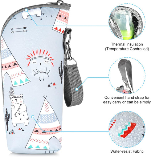 Insulated Baby Bottle Cooler Bag - Ideal for Nursing Moms