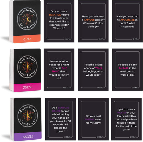 CardSparks! Couples Conversation Cards, 420 Cards for Better Relationships and Deeper Connection, Fun Game for Date
