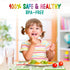 Merka Kids Placemat for Dining Table, 4 Pack Educational Placemats, Silicone Reusable & Wipeable