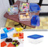 eMagTech 4Pcs Dollhouse Food Storage Box 1/6 1/12 Scale Dollhouse Bento Box Mini Fresh Box Dollhouse Ornament for DIY Making Plastic Blue