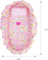 June Garden Cozy Dream Doll Bassinet - Portable Carrier for Baby Dolls up to 14", Soft Pillow & Safety Buckle