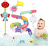 taseyok Toddler Bath Toys, Baby Bathtub Toys with Elephant Shower Sprays and Slide Track, Fishing Floating Animals