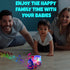 Transparent Train Toy - Interactive Electric Music Train with LED Light for Tummy Time Crawling Baby Toys