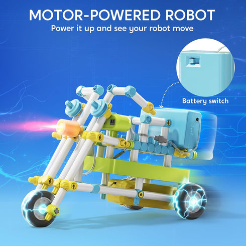 36-in-1 8-13 8 JOVA Klever Kits Motor Robotic Kits, Make Your Own Kids Craft Kits Educational STEM Toys for Ages Boys
