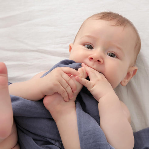 4 Pack 47x47 Inches, POMISO Muslin Swaddle Blankets for Boys & Girls, Newborn Receiving Blankets, Soft Breathable Baby