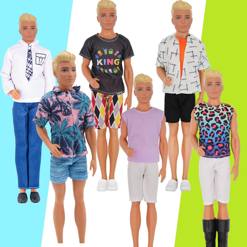 EuTengHao 44Pcs Doll Clothes for 12 Inch Boy Dolls, 27 Different Shirts & Accessories, Basketball, Skateboard Style
