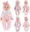 FADALEA 12 inch Doll Clothes and Accessories with Headband Hat Socks 4-Packs for