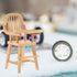 jojofuny Miniature Highchair Dollhouse Wooden High Chair 1:12 Scale Desktop Chair Accessories
