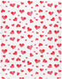 Sinestour Red Heart Love Baby Crib Sheet Soft and Breathable Crib Mattress Protector for Standard Crib Mattress Topper