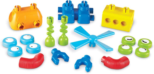 1-2-3 Learning Resources Build It! Robot Factory - Building Toys, Early Engineering and Science, STEM Activities, Fine