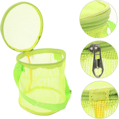 Beach Storage Bag for Kids - Mesh Beach Tote Organizer for Summer Bags, Toy Bucket, and Sand Toy Bag in Green