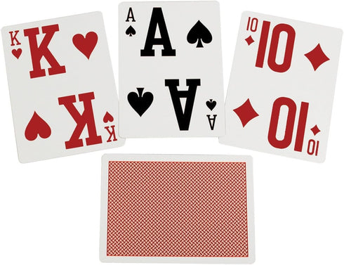 Reizen Elite Low Vision Playing Cards - Red - Single Deck