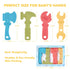 TYRY.HU Baby Teething Toys for 0-6 & 6-12 Months, BPA-Free Silicone Molar Chew Toys, 4 Packs (Hammer Wrench Design)