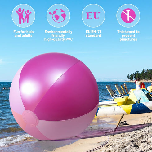 2 60 Inch Summer Swimming Summer Ceenna Pcs Giant Beach Ball Large Inflatable Pool Toy Balls Toys Parties PVC Jumbo