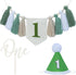 Lymxbchg High Chair Banner First Birthday Decorations for Boy, Wood Bead Tassel Garland