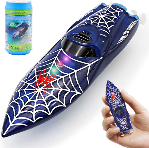 Mini Remote Control Boat RC Boat 2.4Ghz 360 Rotating LED Lights bulit-in