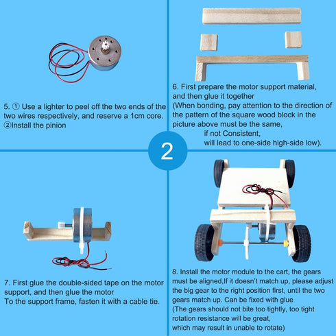 Wooden Solar Car Model Kit - Build for Youth Age School Educational Science Experience with Remote Control