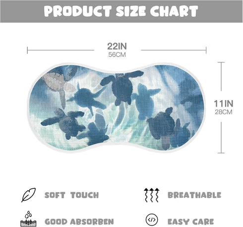 Sea Turtle Olive Ridley Turtles Muslin Burp Cloths for Baby 2 Pack 100% Cotton Baby Washcloths Bibs for Boy Girl by YYZZH