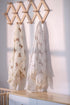 47" x40" Little Jump Cotton Muslin Swaddle Blankets with Tassel, Boho Bohimia Muslin Baby Blanket Neutral with Fringe